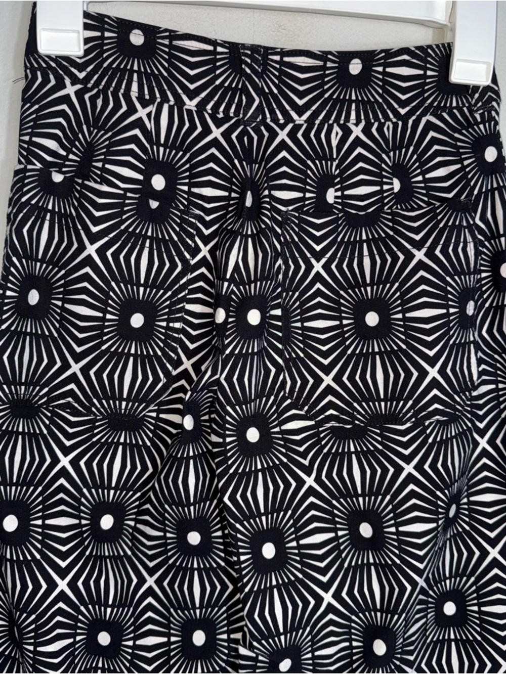 Maeve Anthropologie Geometric Print Wide Leg Pants-Black White-Size 24P Petite - Picture 6 of 10